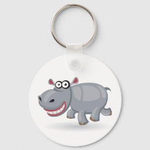 Cartoon baby Hippo Sleutelhanger