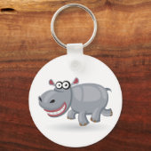 Cartoon baby Hippo Sleutelhanger (Voorkant)