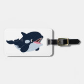 Cartoon Baby Orca Bagagelabel (Voorkant horizontaal)