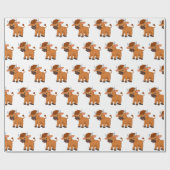 Cartoon baby ox cadeaupapier (Vlak)