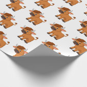Cartoon baby ox cadeaupapier (Hoek)