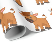 Cartoon baby ox cadeaupapier (Rol Hoek)