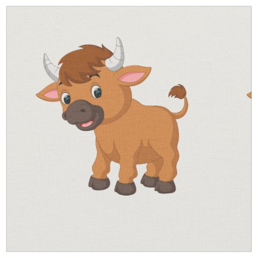 Cartoon baby ox stof (Close Up)