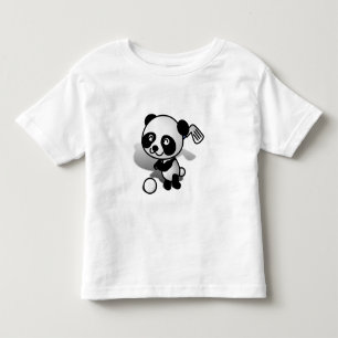 Cartoon Baby Panda Beer Golfing op de Groenen Kinder Shirts