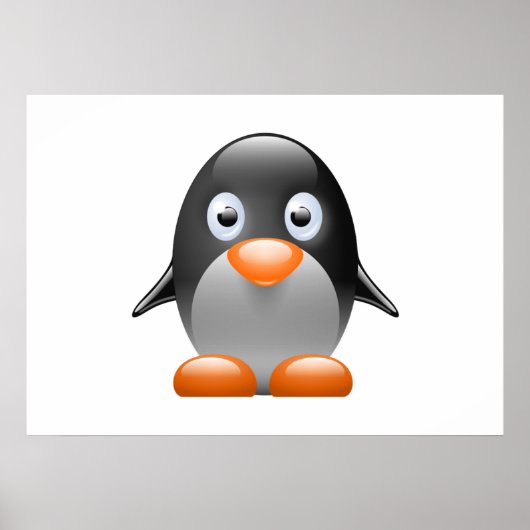 Cartoon Baby Penguin Poster (Voorkant)