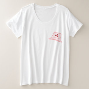 Cartoon Baby Roze Coquette Kersen Emmerhoed Grote Maat T-shirt