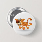 Cartoon baby tijger ronde button 5,7 cm (Voorkant /achterkant)