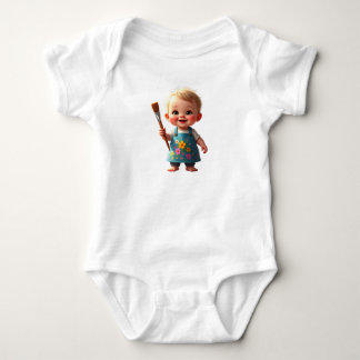 Cartoon baby verkleed als artiest romper
