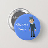Cartoon Bachelor Party Ronde Button 5,7 Cm (Voorkant /achterkant)
