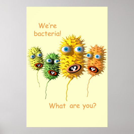 Cartoon Bacteria poster (Voorkant)
