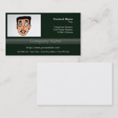 Cartoon Bad Pick up Line Slimy Mustache Guy Visitekaartje (Voorkant / Achterkant)