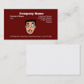Cartoon Bad Pick up Line Slimy Mustache Guy Visitekaartje (Voorkant / Achterkant)
