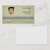 Cartoon Bad Pick up Line Slimy Mustache Guy Visitekaartje (Voorkant / Achterkant)