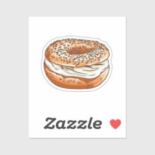 Cartoon bagel sticker