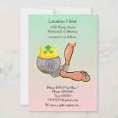 Cartoon bal en ketting bruiloft uitnodiging (Achterkant)