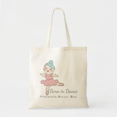 Cartoon Ballerina gepersonaliseerd meisjesballet Tote Bag (Voorkant)