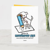  Cartoon Ballet Dancer Kaart (Achterkant)