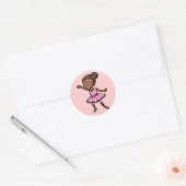 Cartoon Ballet Dancer Ronde Sticker (Envelop)
