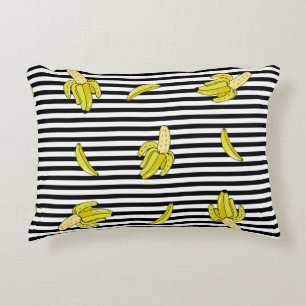 Cartoon banaan patches: retro stijl. accent kussen