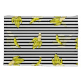Cartoon banaan patches: retro stijl. kussensloop (Achterkant)