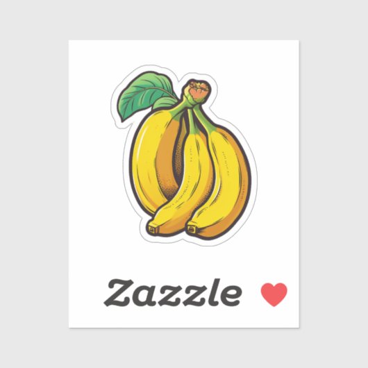Cartoon banaan sticker (Vel)