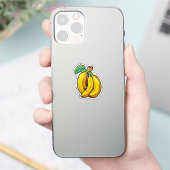 Cartoon banaan sticker (Telefoon)
