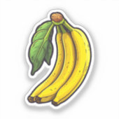 Cartoon banaan sticker (Voorkant)
