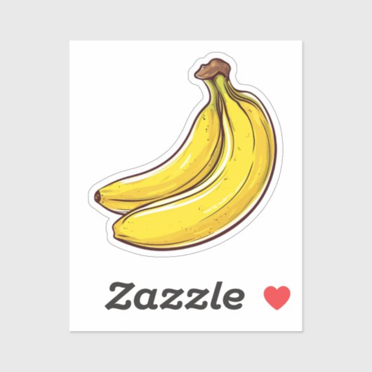 Cartoon-banaan Sticker (Vel)