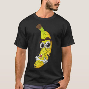Cartoon Banana Fruit Lover Healthy Food Vegetarian T-shirt