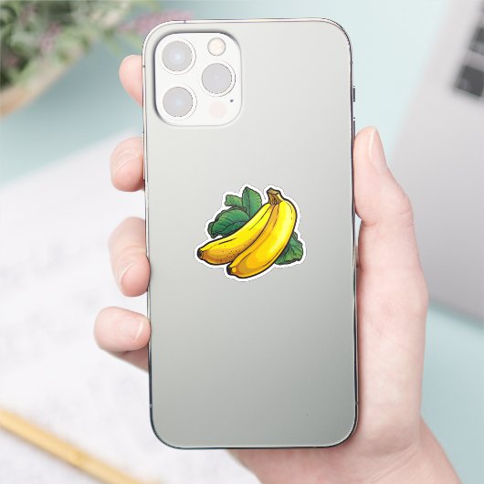 Cartoon banana sticker (Telefoon)