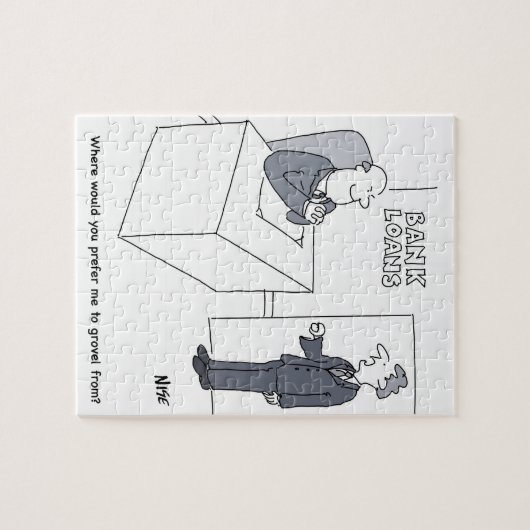 Cartoon bankleningen legpuzzel (Horizontaal)