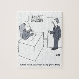 Cartoon bankleningen legpuzzel