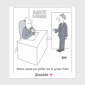 Cartoon bankleningen sticker (Vel)