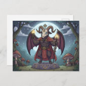 Cartoon Baphomet Briefkaart (Voorkant / Achterkant)