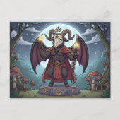 Cartoon Baphomet Briefkaart (Voorkant)
