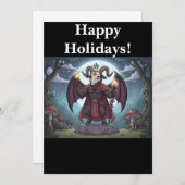 Cartoon Baphomet Feestdagenkaart (Voorkant / Achterkant)