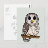 Cartoon Barred Owl Briefkaart (Voorkant / Achterkant)