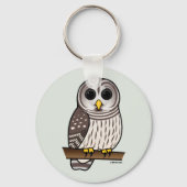 Cartoon Barred Owl Sleutelhanger (Voorkant)