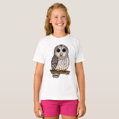 Cartoon Barred Owl T-shirt (Voorkant volledig)
