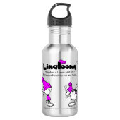 Cartoon Barrel studios' Linaloomp waterfles. Waterfles (Voorkant)