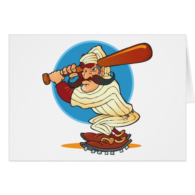 Cartoon Baseball Batter (Voorkant Horizontaal)