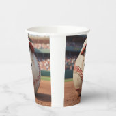 Cartoon Baseball Papieren Bekers (Links)