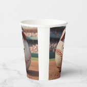 Cartoon Baseball Papieren Bekers (Rechts)