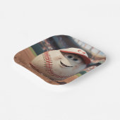 Cartoon Baseball Verjaardag Papieren Bordje (Gebogen)