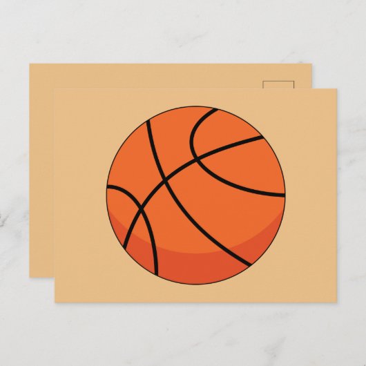 Cartoon Basketbal Bal Briefkaart (Voorkant / Achterkant)