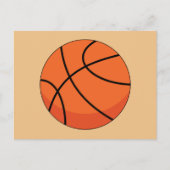 Cartoon Basketbal Bal Briefkaart (Voorkant)