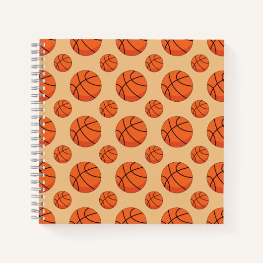 Cartoon Basketbal Bal Notitieboek (Voorkant)