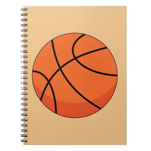 Cartoon Basketbal Bal Notitieboek (Voorkant)