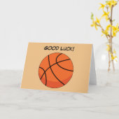 Cartoon Basketbal Bal | Voeg Tekst Toe Kaart (Gele Bloem)