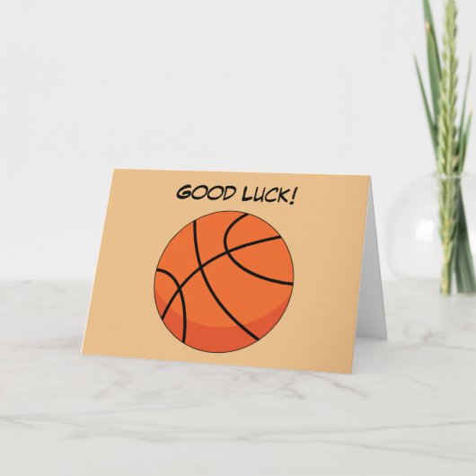 Cartoon Basketbal Bal | Voeg Tekst Toe Kaart (Voorkant)